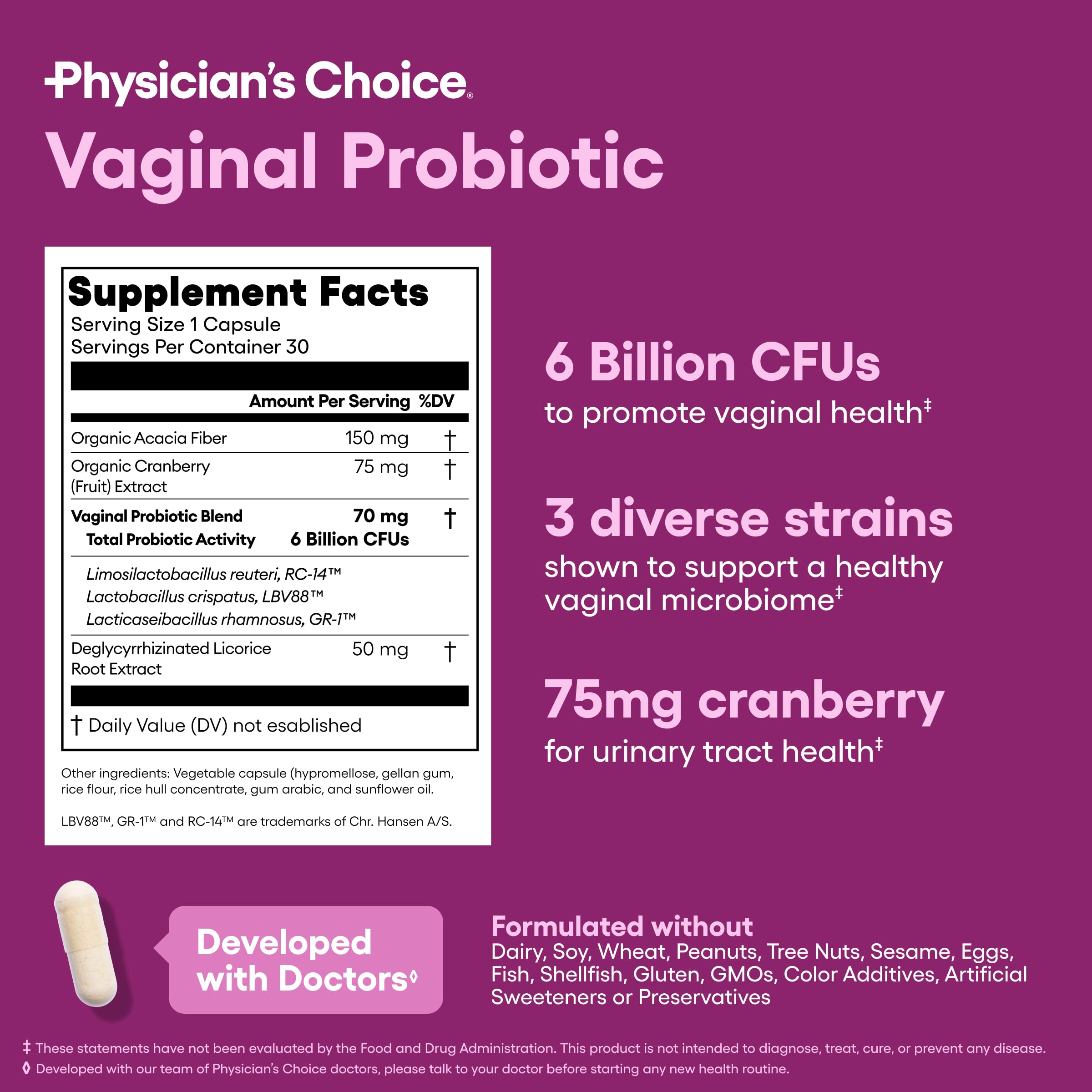 Physician's Choice Vaginal Probiotics for Women

