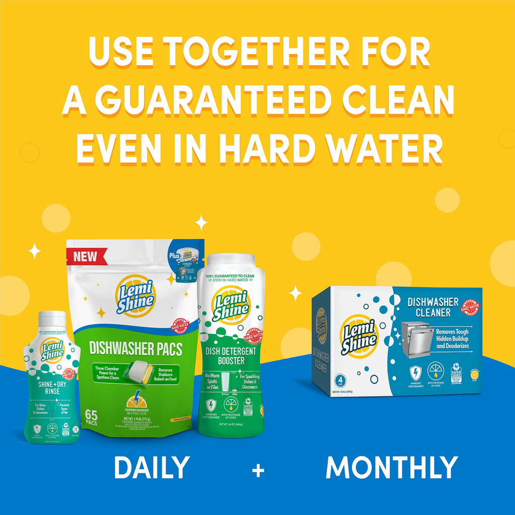 Lemi Shine Dishwasher Detergent Pods | Lemon Fresh Clean

