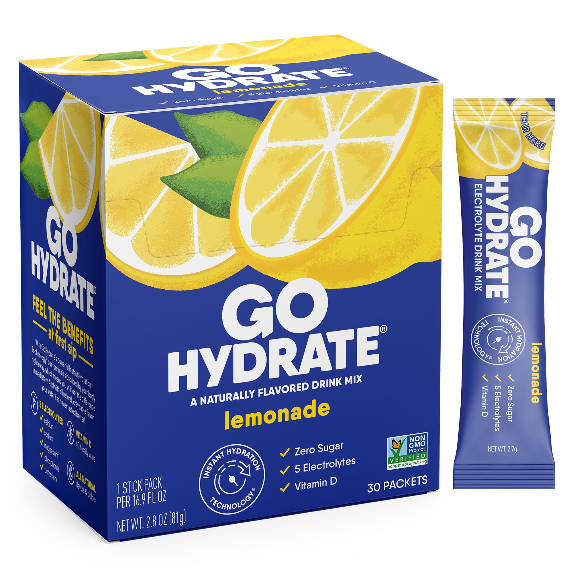 GoHydrate Electrolyte Powder - Low Sodium Sugar Free Hydration
