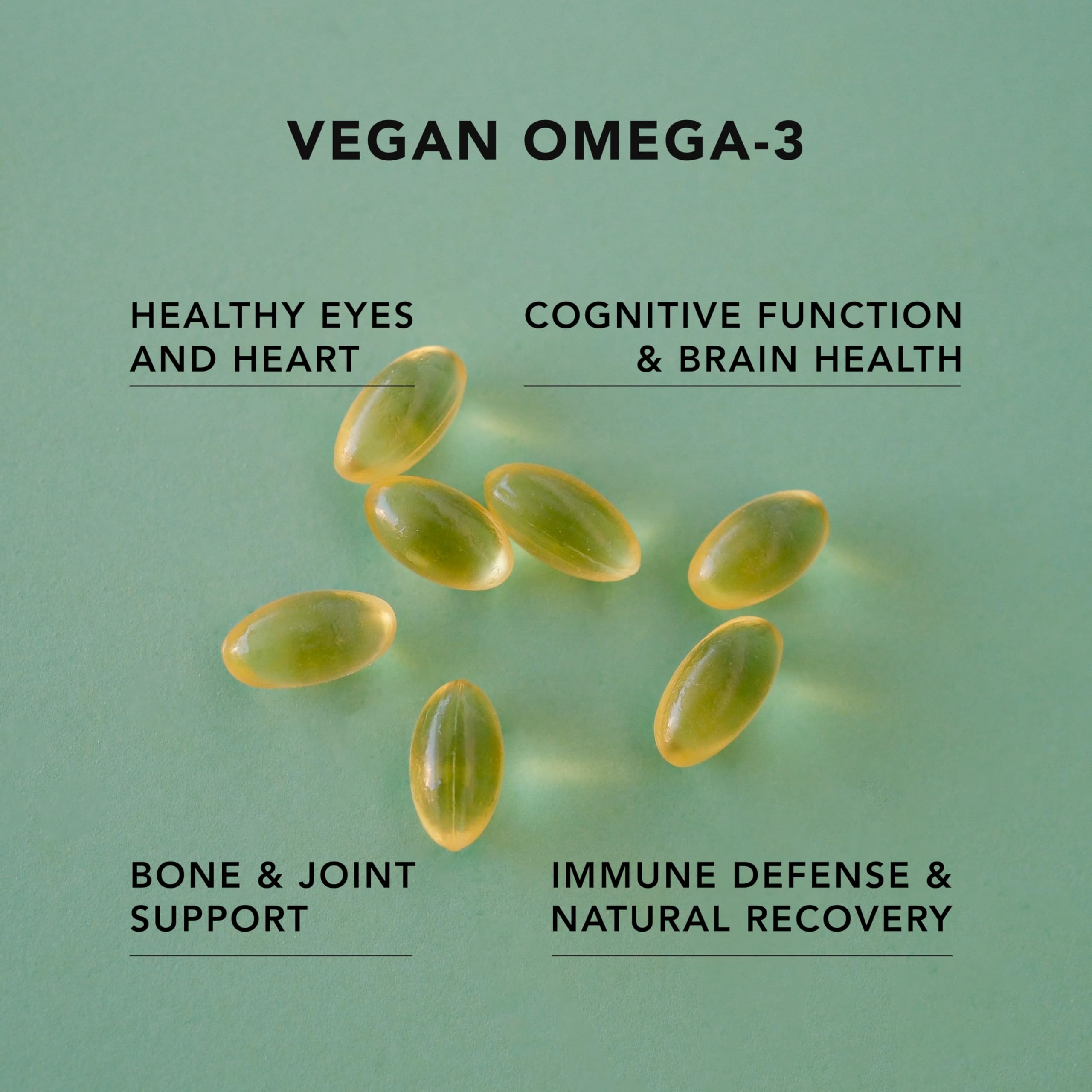 AMANDEAN Vegan Omega-3 Softgels with Algae DHA & EPA

