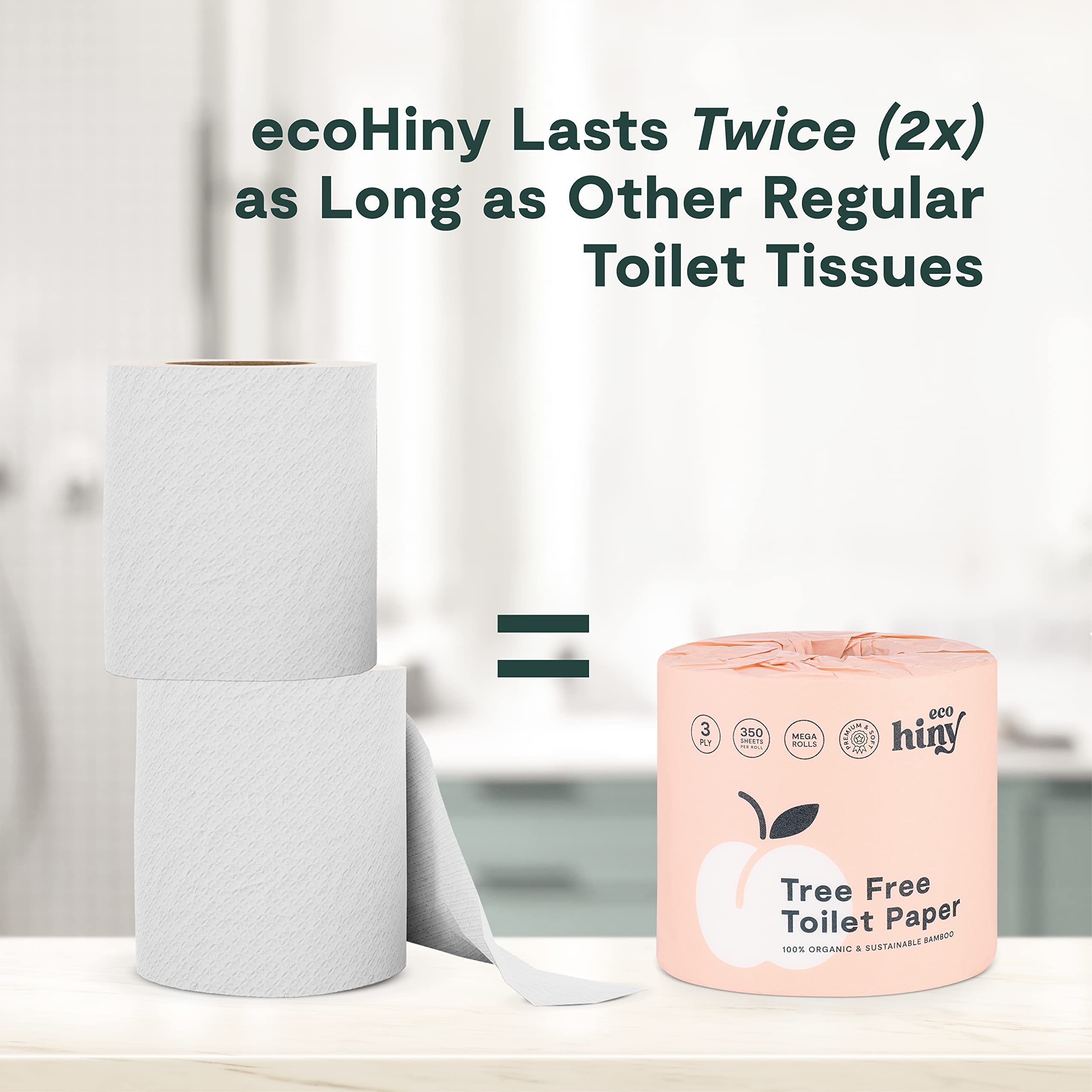 ecoHiny Bamboo Toilet Paper - PFAS Free & FSC Certified

