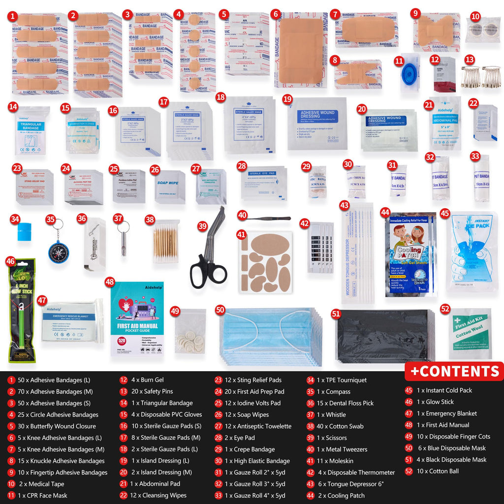 First Aid Kit - 520-Piece Large Emergency Medical Kit


