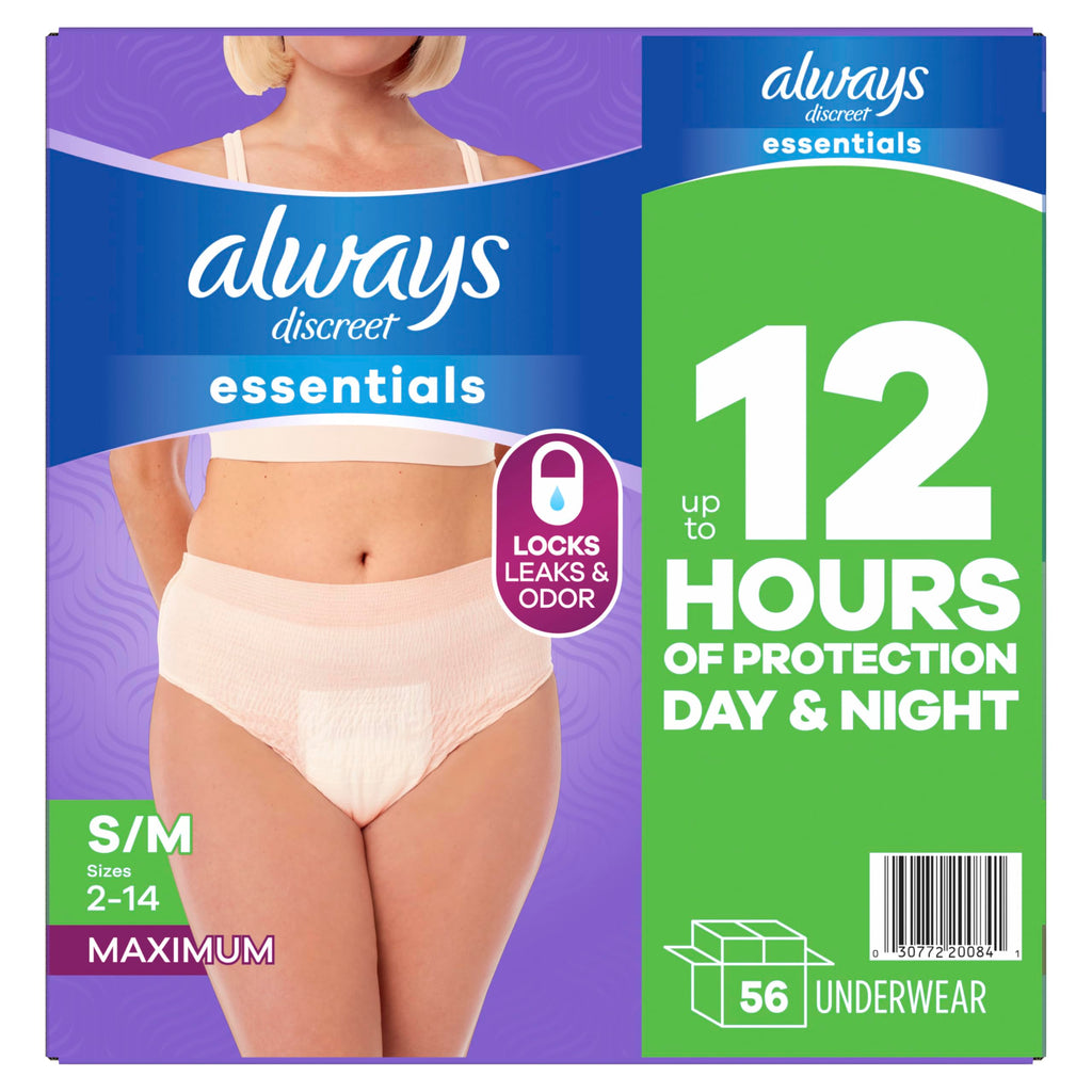 Always Discreet Essentials Women's Incontinence Underwear

