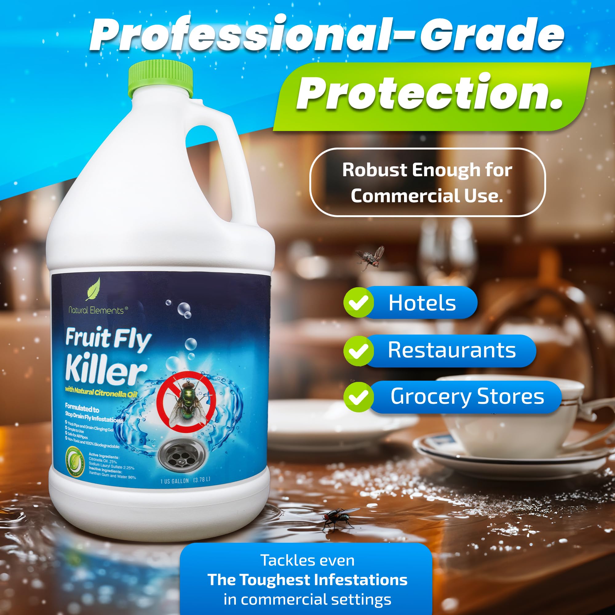 Natural Elements Drain Fly Killer Gel Non-Toxic

