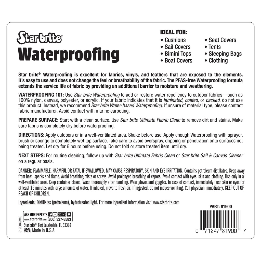 STAR BRITE Waterproofing Spray for Outdoor Fabrics

