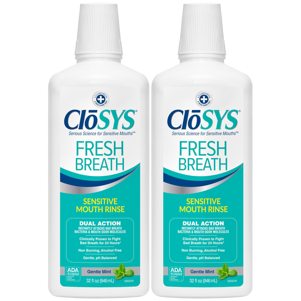 CloSYS Fresh Breath Mouthwash - Gentle Mint, Alcohol Free

