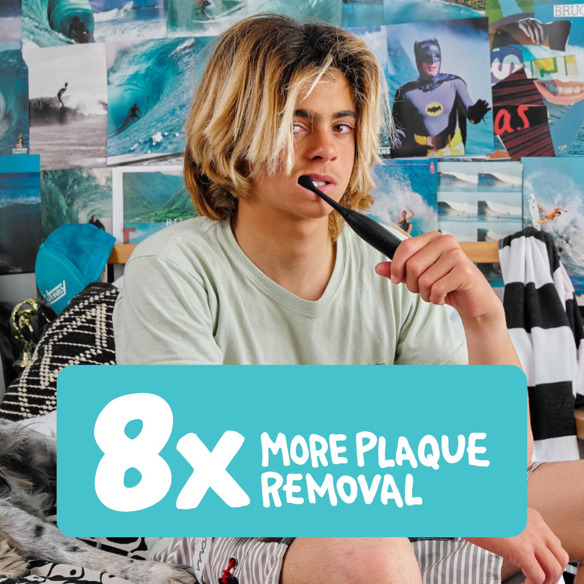 Sonic X Kids Electric Toothbrush - Rechargeable, 2-Speed & Timer

