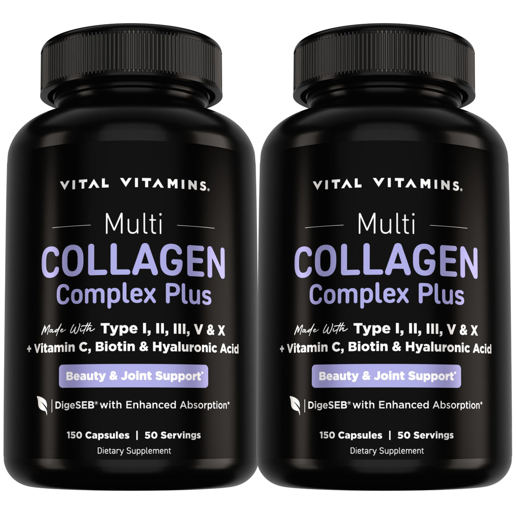 Vital Vitamins Multi Collagen Complex Plus with Biotin, Hyaluronic Acid & Vitamin C