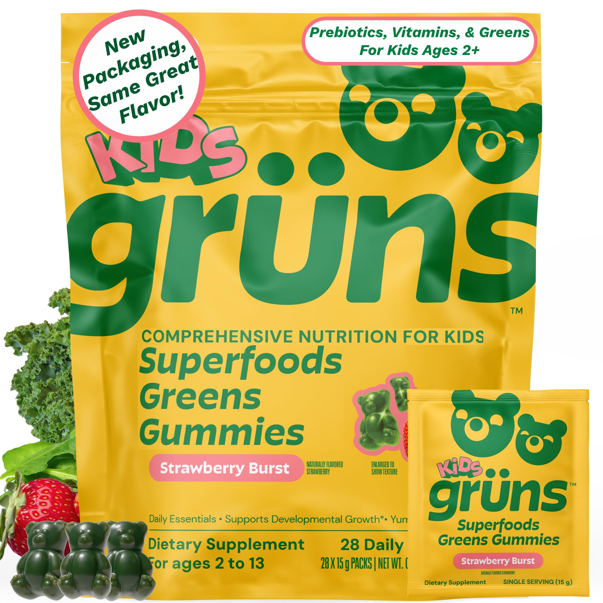 Gruns Kids Greens Gummies 20+ Vitamins

