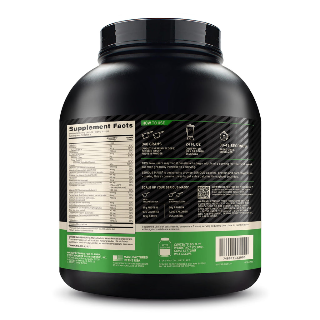 Optimum Nutrition Serious Mass Weight Gainer


