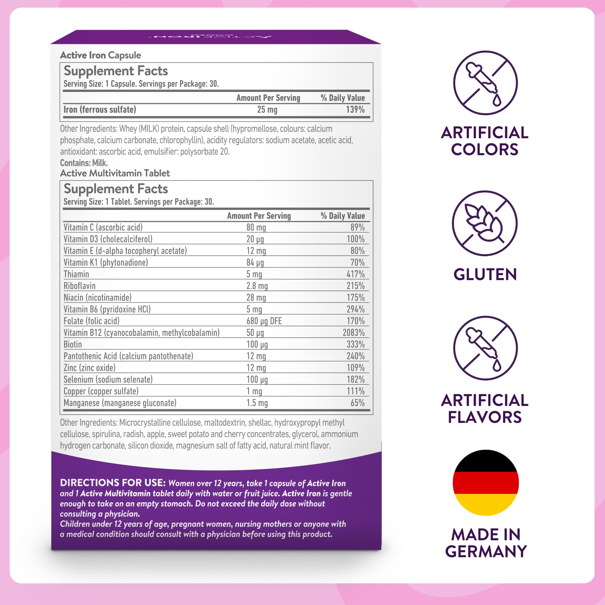 Active Iron + Multivitamin Duo — Gentle, High-Absorption

