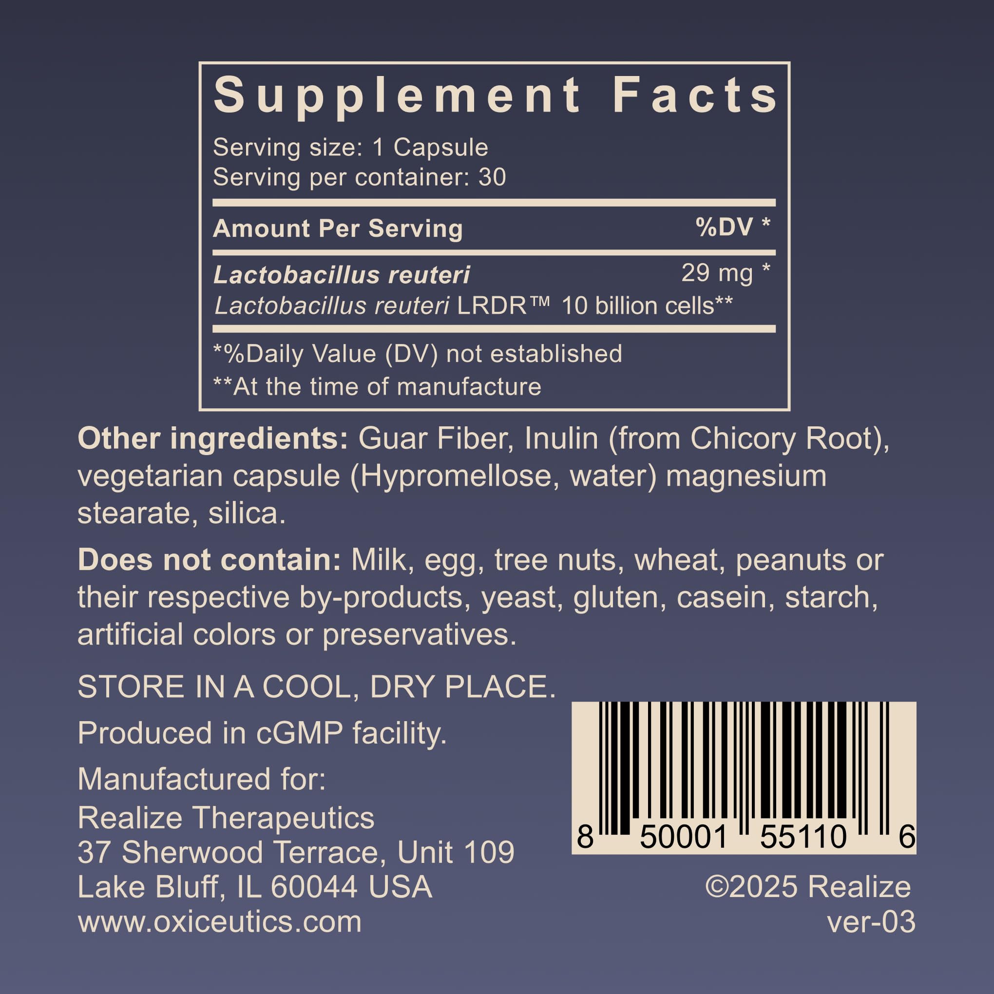 MyReuteri Probiotic LRDR & FOS Prebiotic

