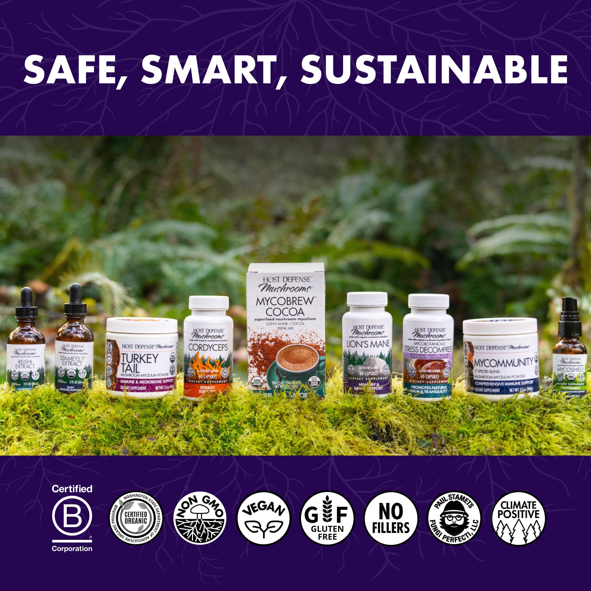 Host Defense Lion's Mane Mushroom Supplement for Brain Health

