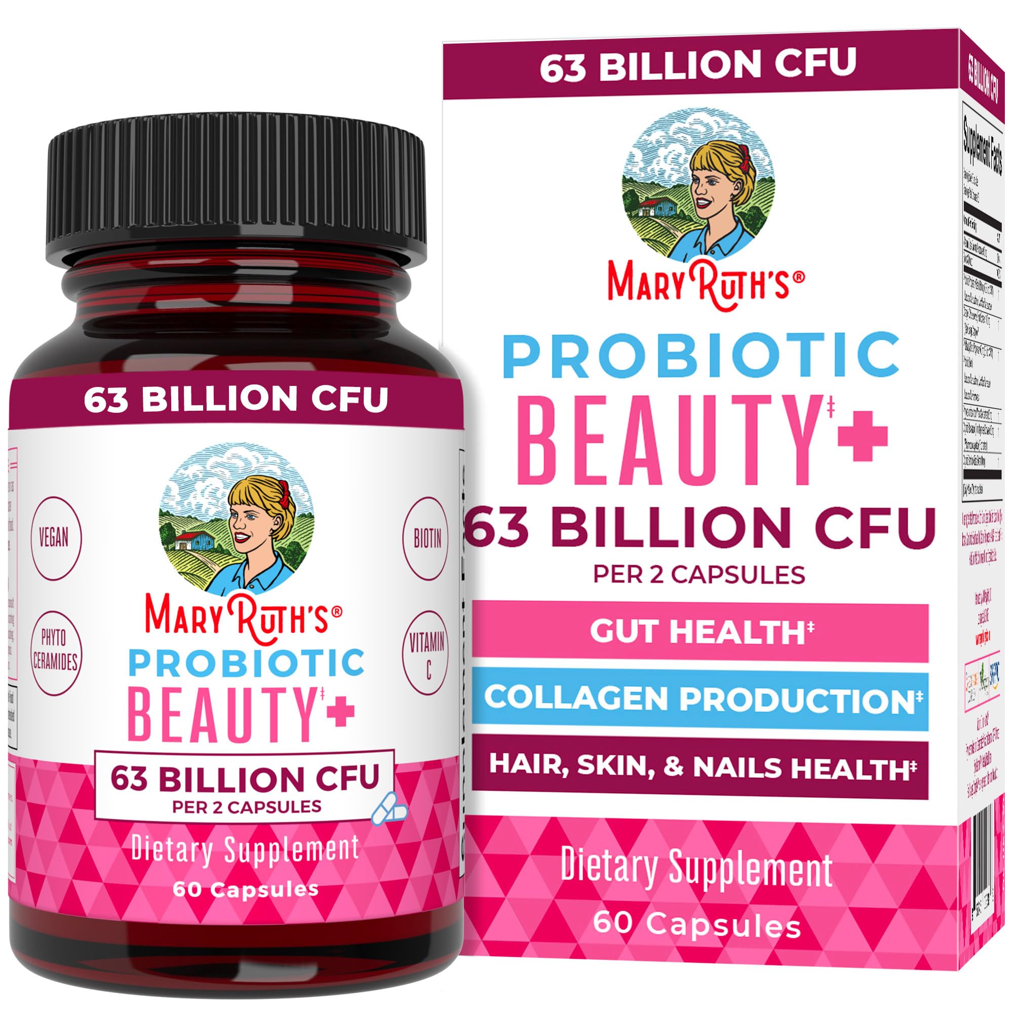 MaryRuth's Probiotic Beauty Capsules with Red Orange Complex

