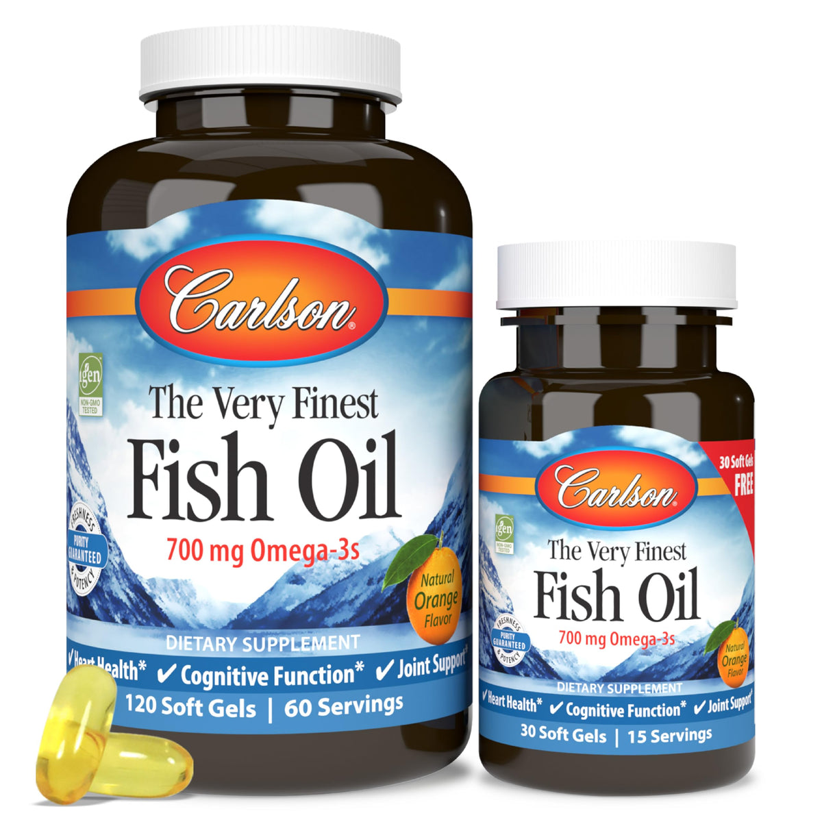 Carlson Maximum Omega 2000 Omega-3 Fish Oil Softgels