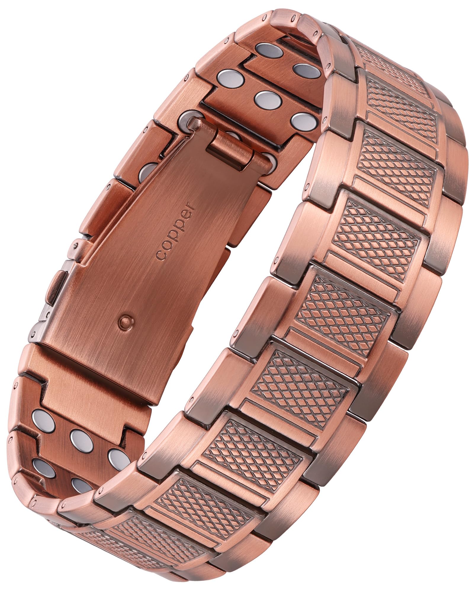Feraco Magnetic Bracelet for Men, 3-Row Neodymium Magnets