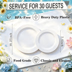 FLOWERCAT Disposable Plates - Heavy Duty Party Plates

