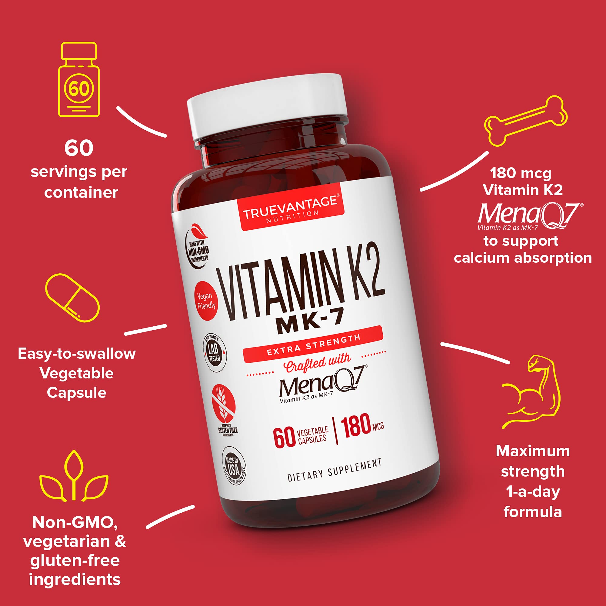 Truevantage Vitamin K2 MK-7 for Bone & Heart Health

