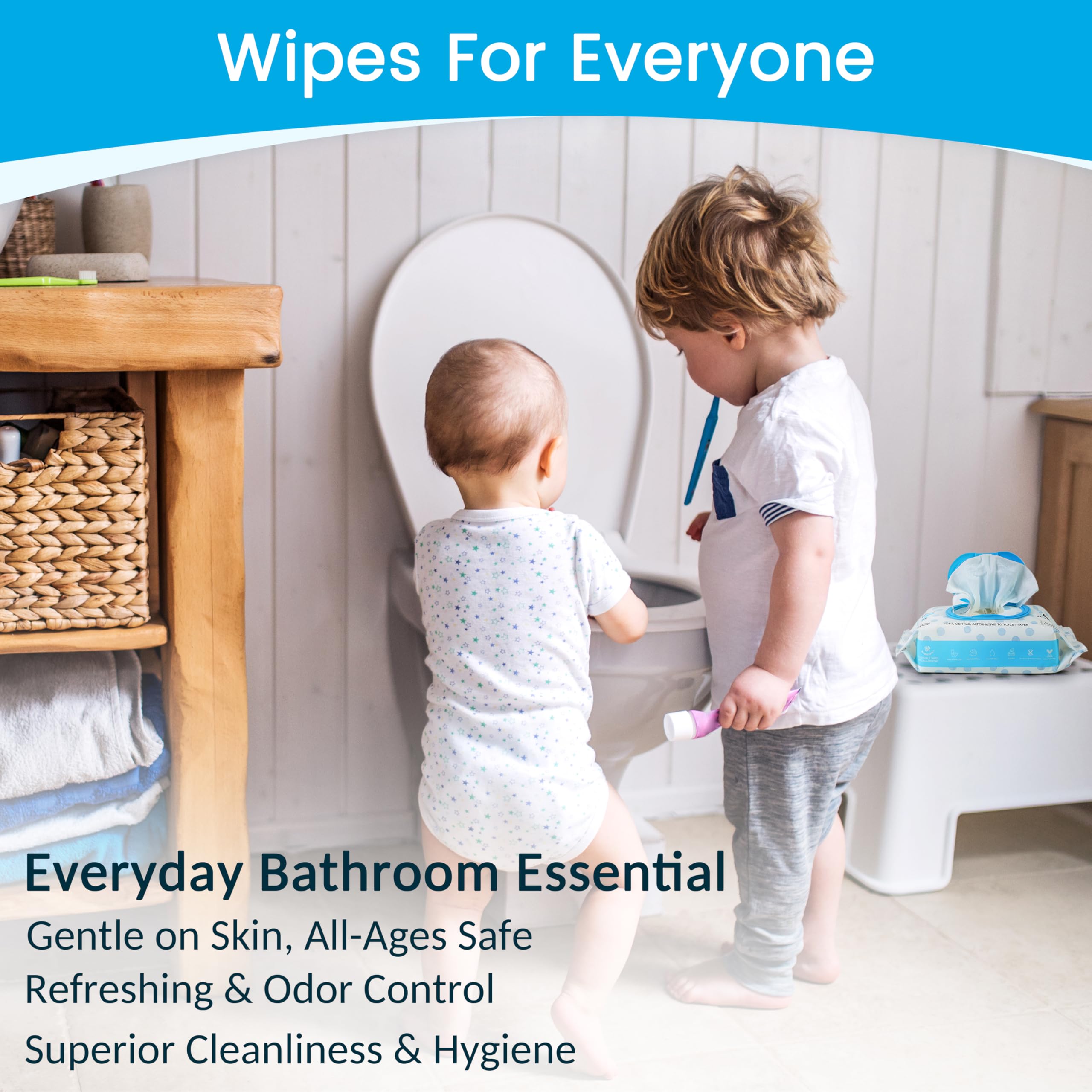 WONDERFUL Flushable Wipes Plant-Based Wet Wipes for All

