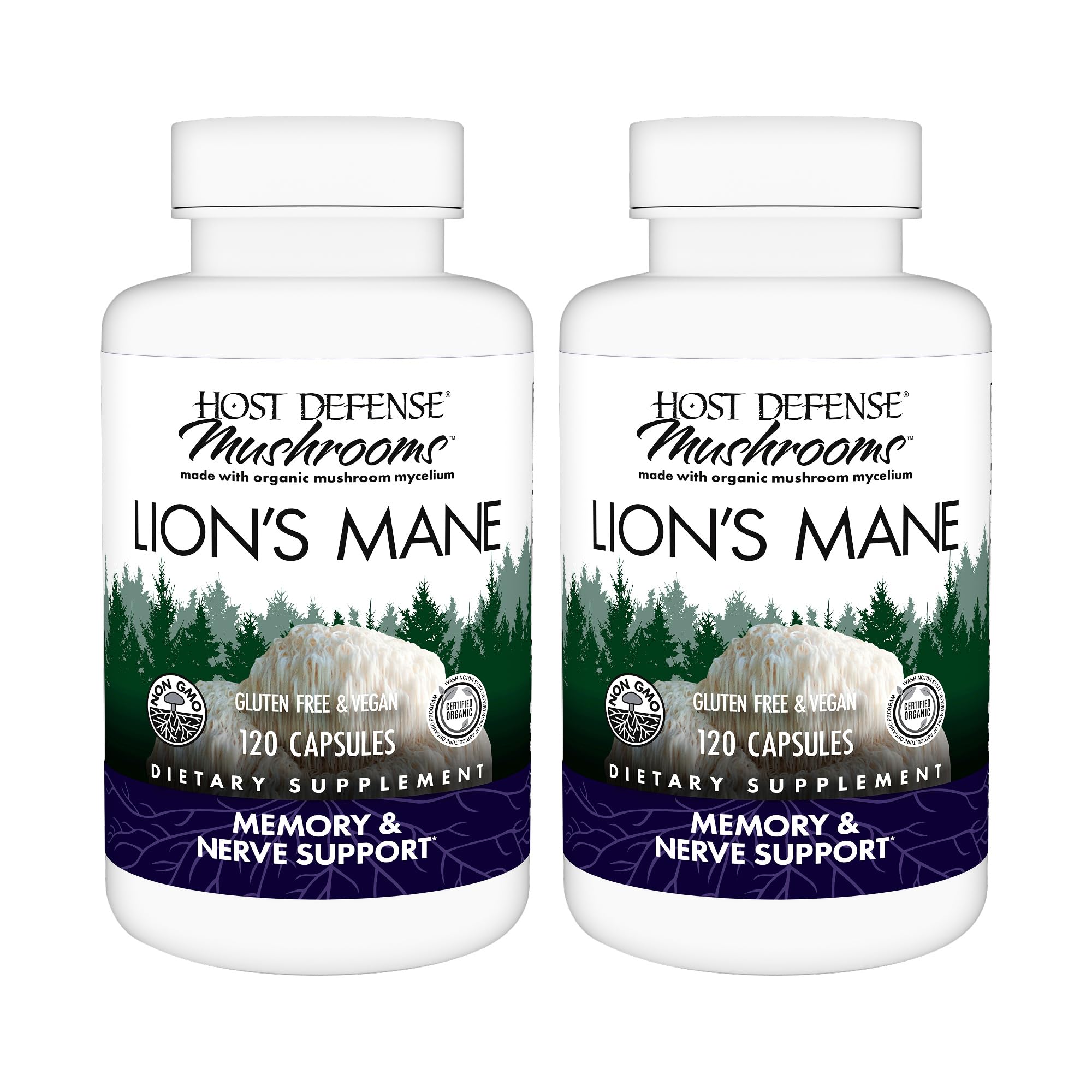Host Defense Lion's Mane Mushroom Supplement for Brain Health