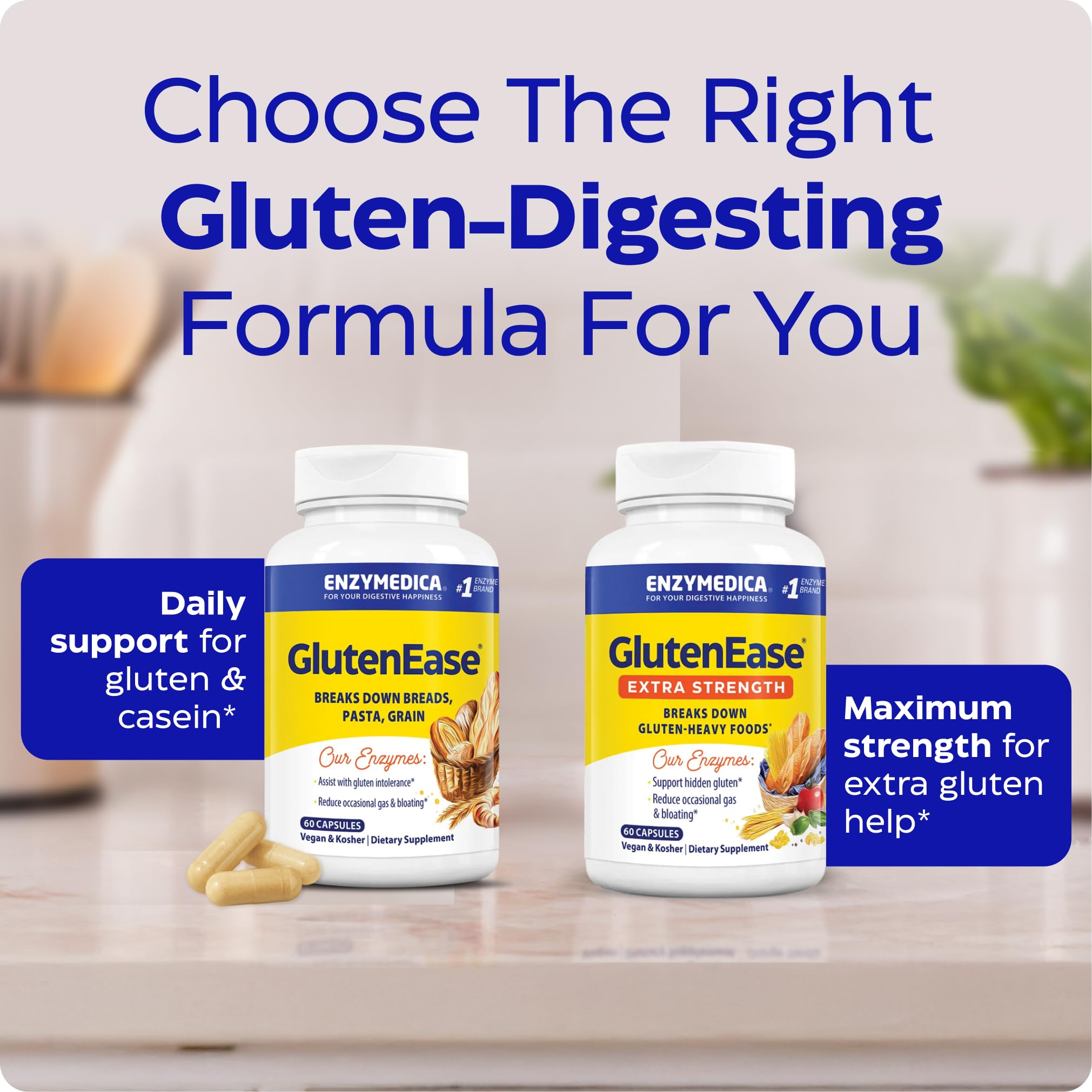 GlutenEase Digestive Enzyme for Gluten & Casein | Enzymedica

