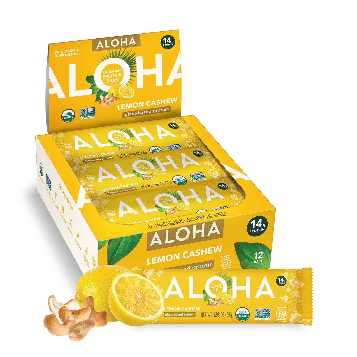 ALOHA Organic Plant Based Protein Bars