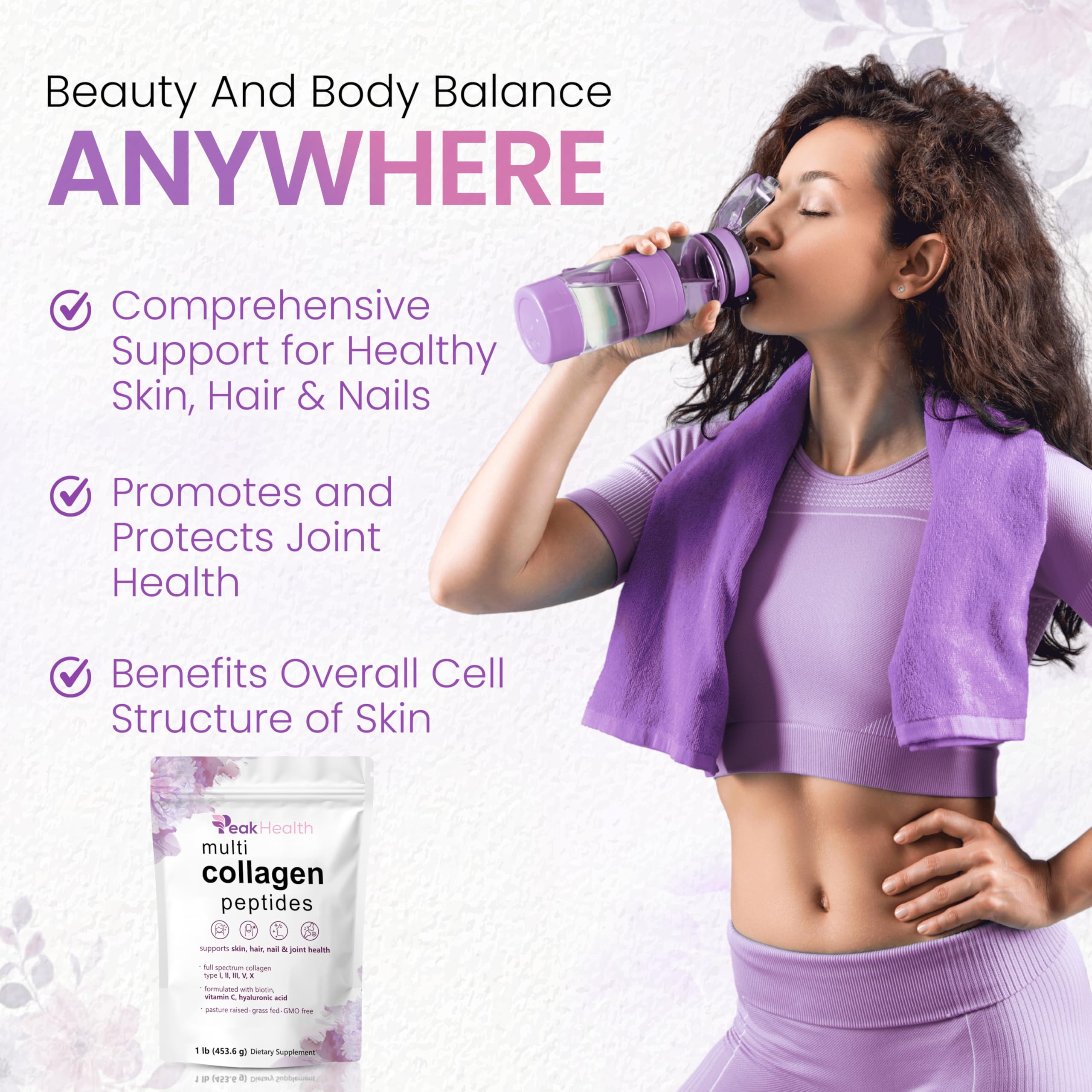 Multi Collagen Peptides Powder Unflavored Collagen Protein

