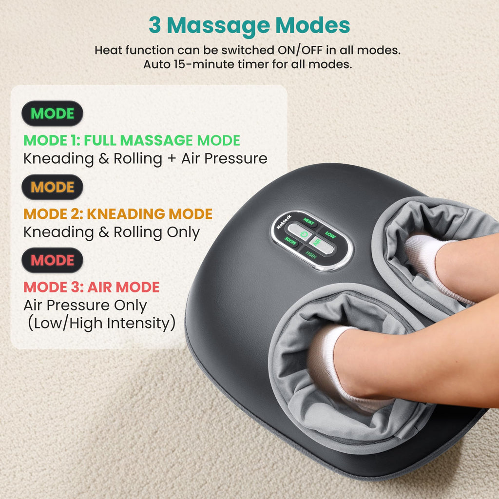 Nekteck Shiatsu Foot Massager with Heat - 3 Modes


