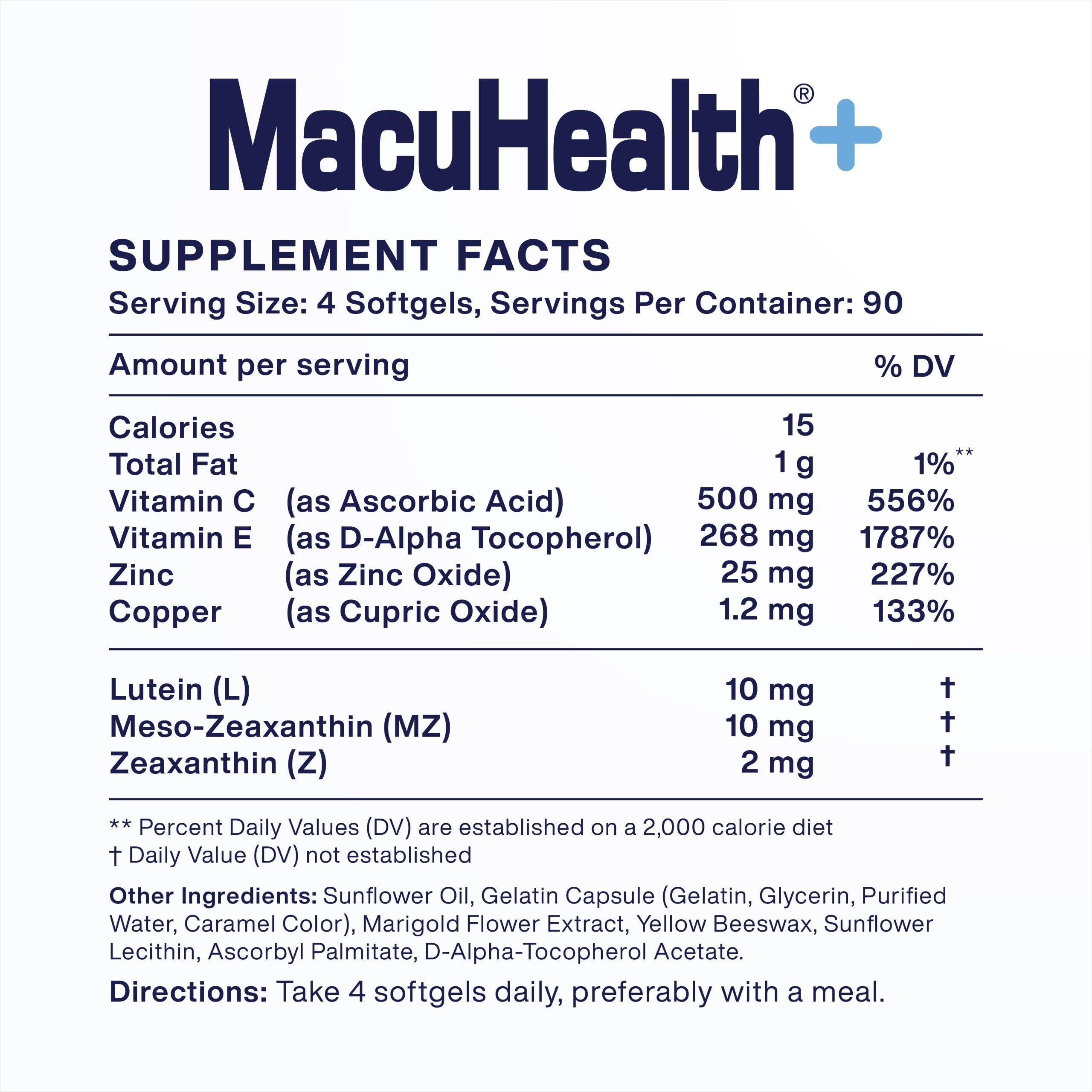 MacuHealth Eye Vitamins Supplement | Vision Support

