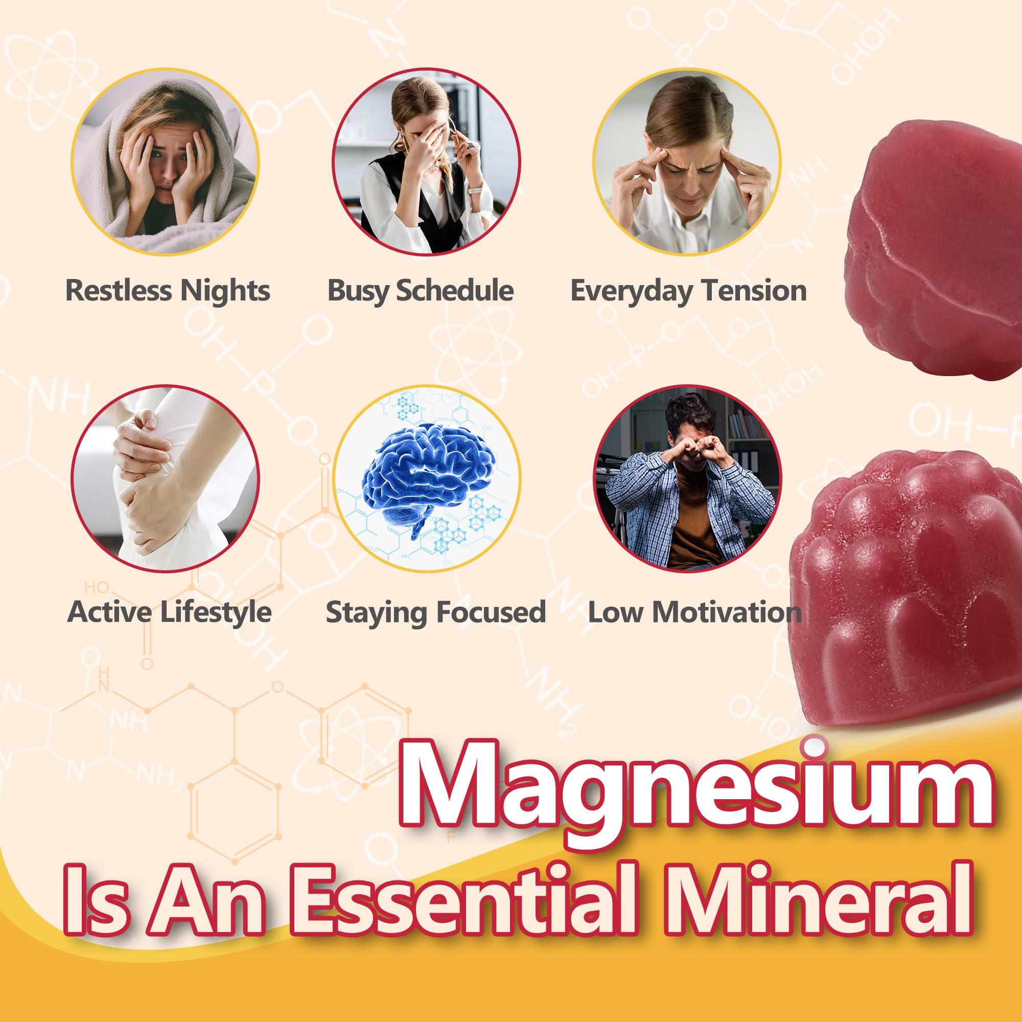 DREAVIO Magnesium Glycinate Gummies with Ashwagandha - Sugar Free


