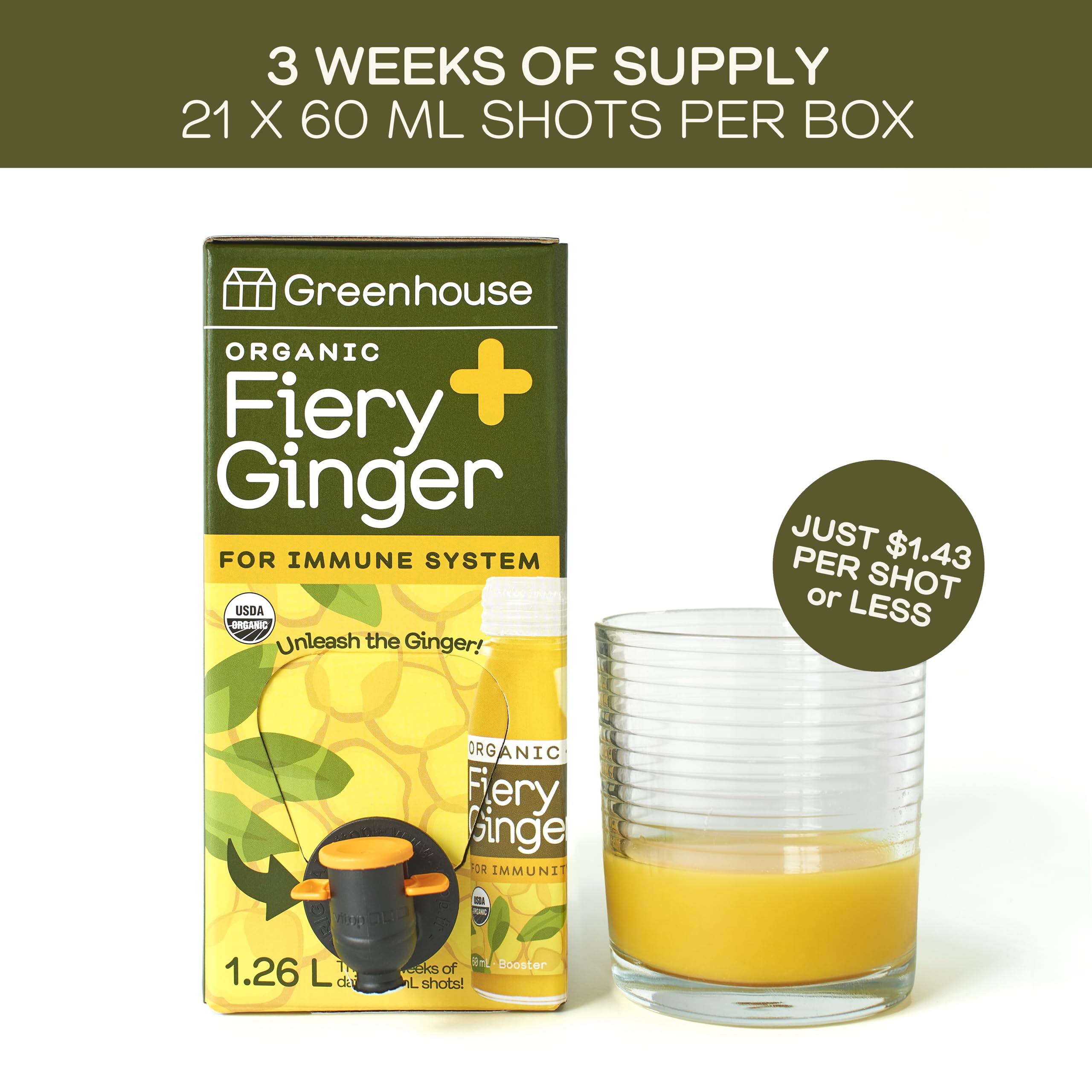 Greenhouse Juice Immunity Shot – Organic Cold-Pressed

