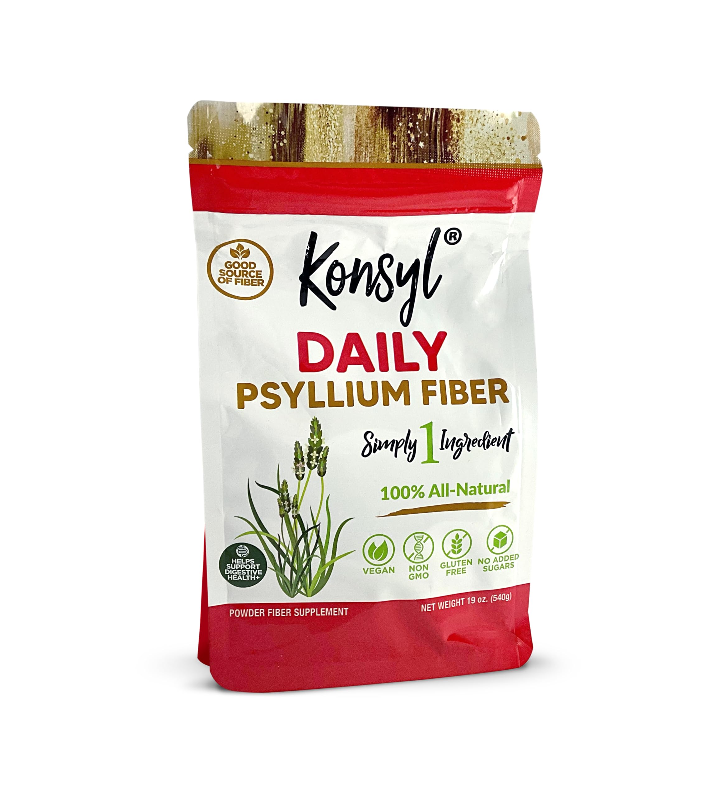 Konsyl Daily Psyllium Fiber Powder Unflavored Soluble Fiber

