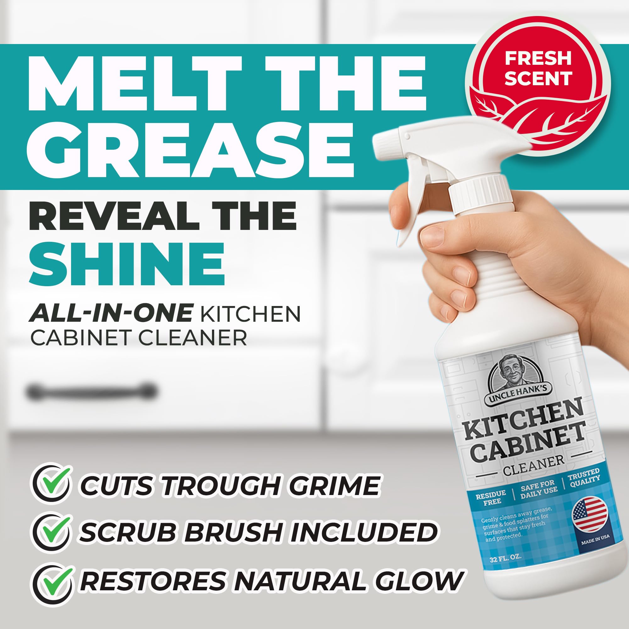 Kitchen Cabinet Cleaner Degreaser | Multi-Surface

