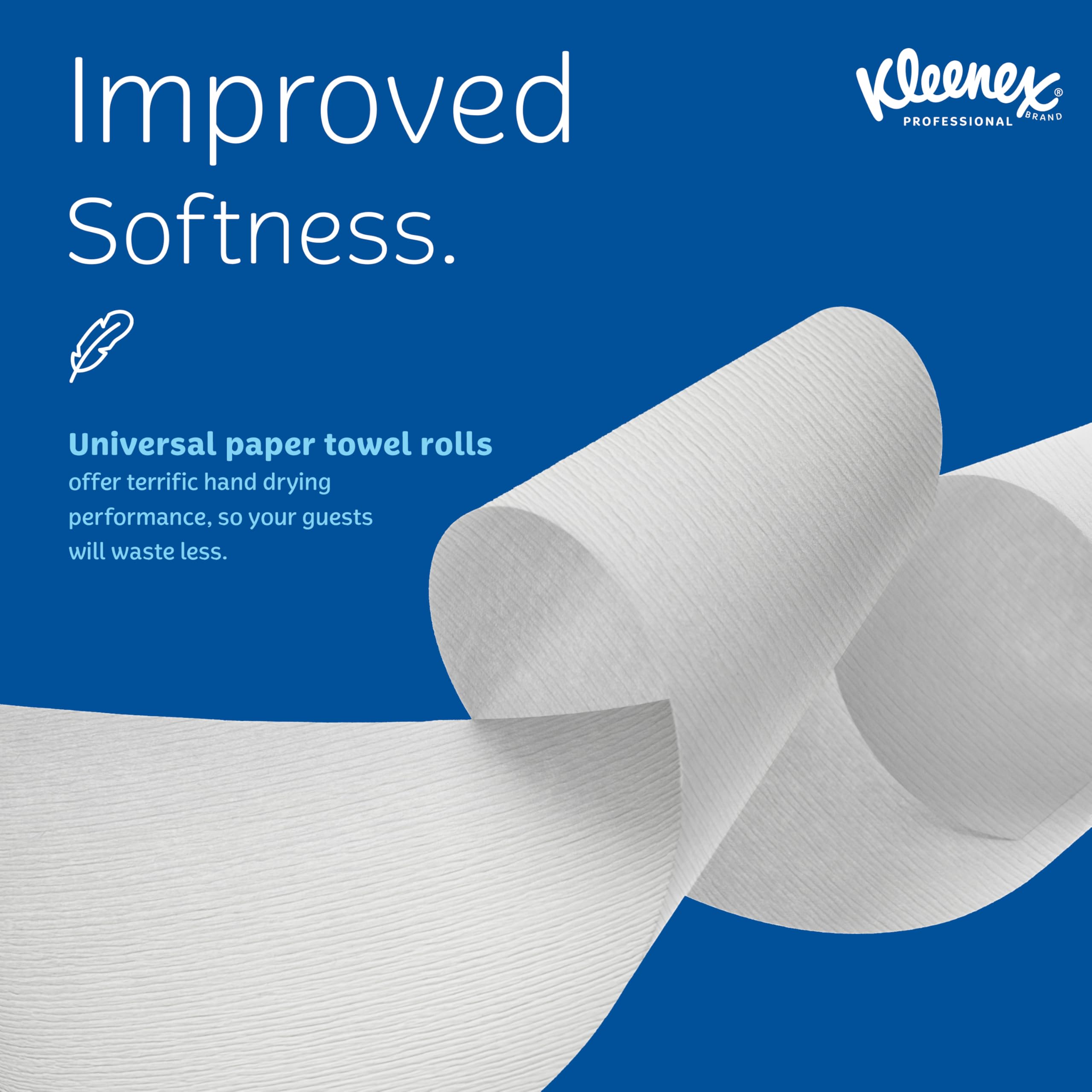 Kleenex Universal Hard Roll Paper Towels - Premium Absorbency Pockets

