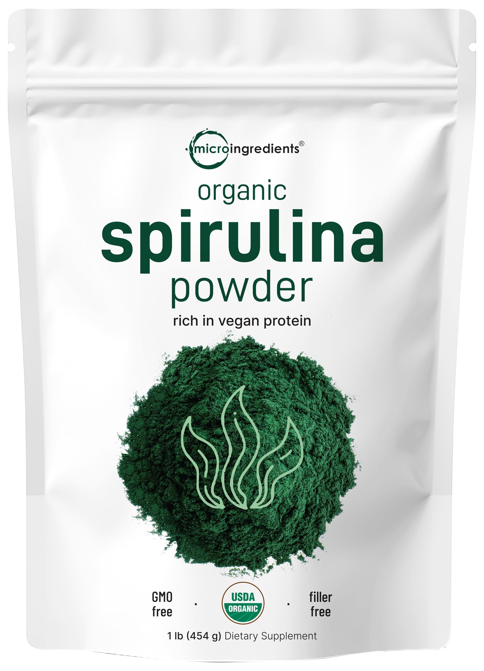 Micro Ingredients Spirulina Powder - Organic Vegan Protein