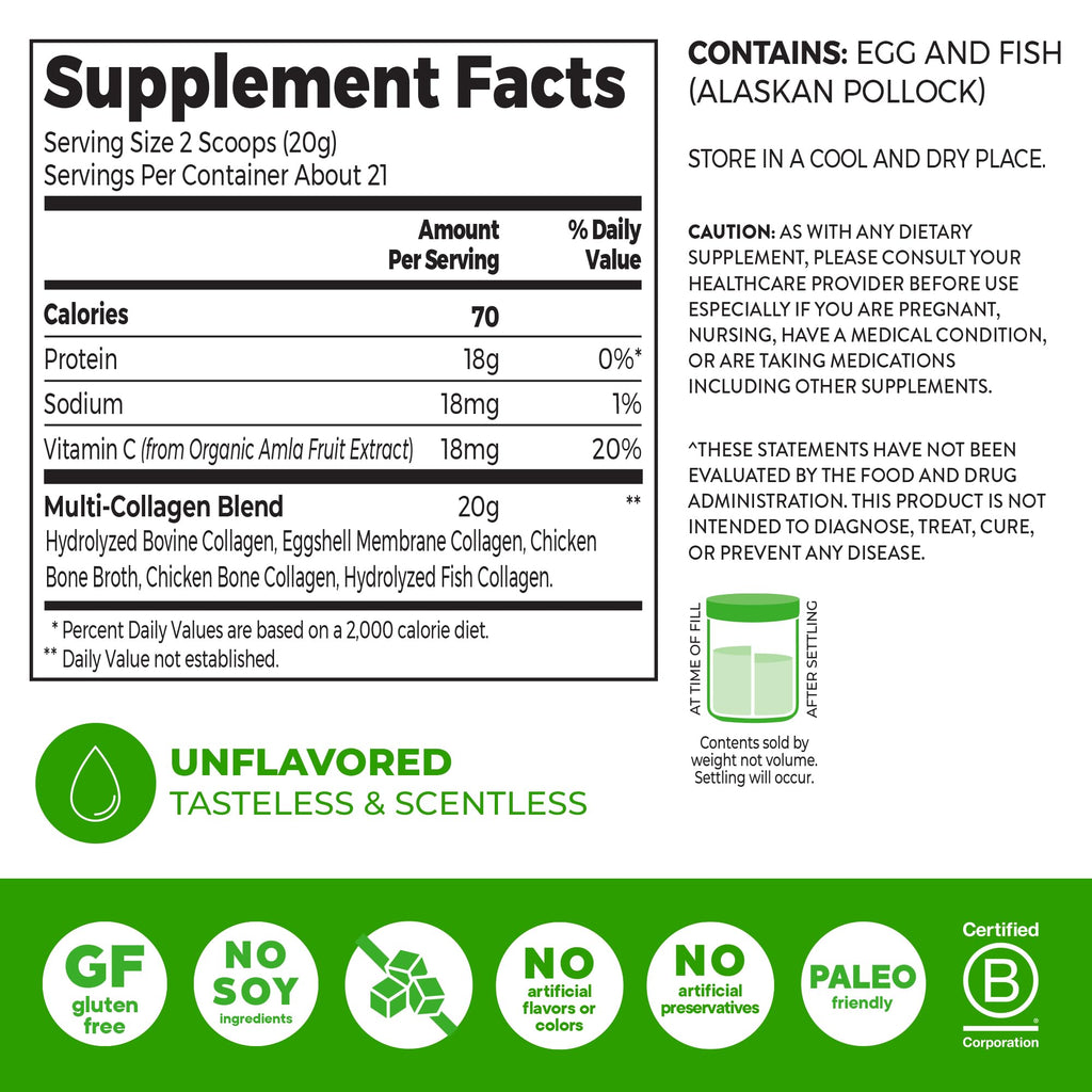 Orgain Multi Collagen Peptides Powder for Hair, Skin, Nails

