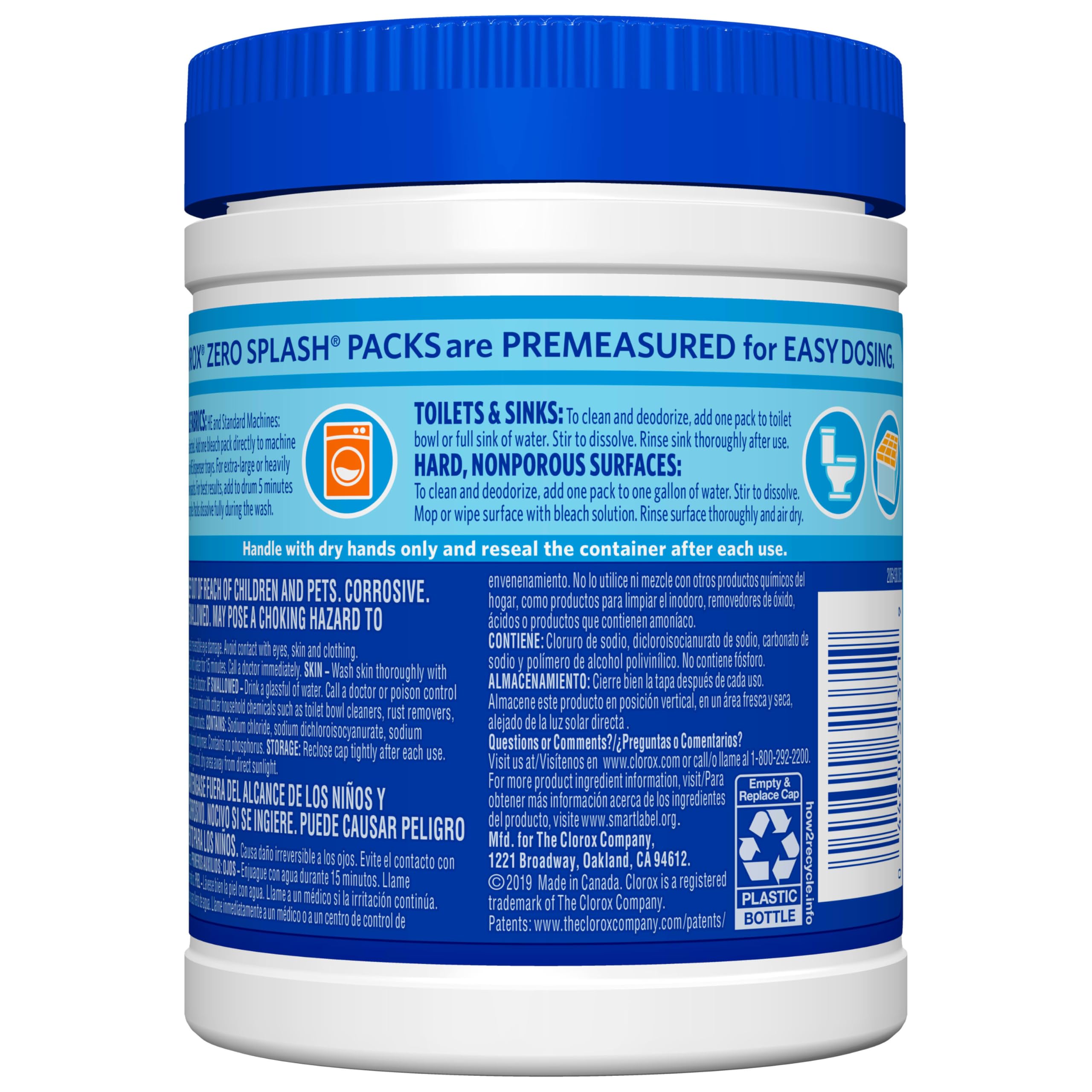 Clorox Zero Splash Bleach Pods for Laundry

