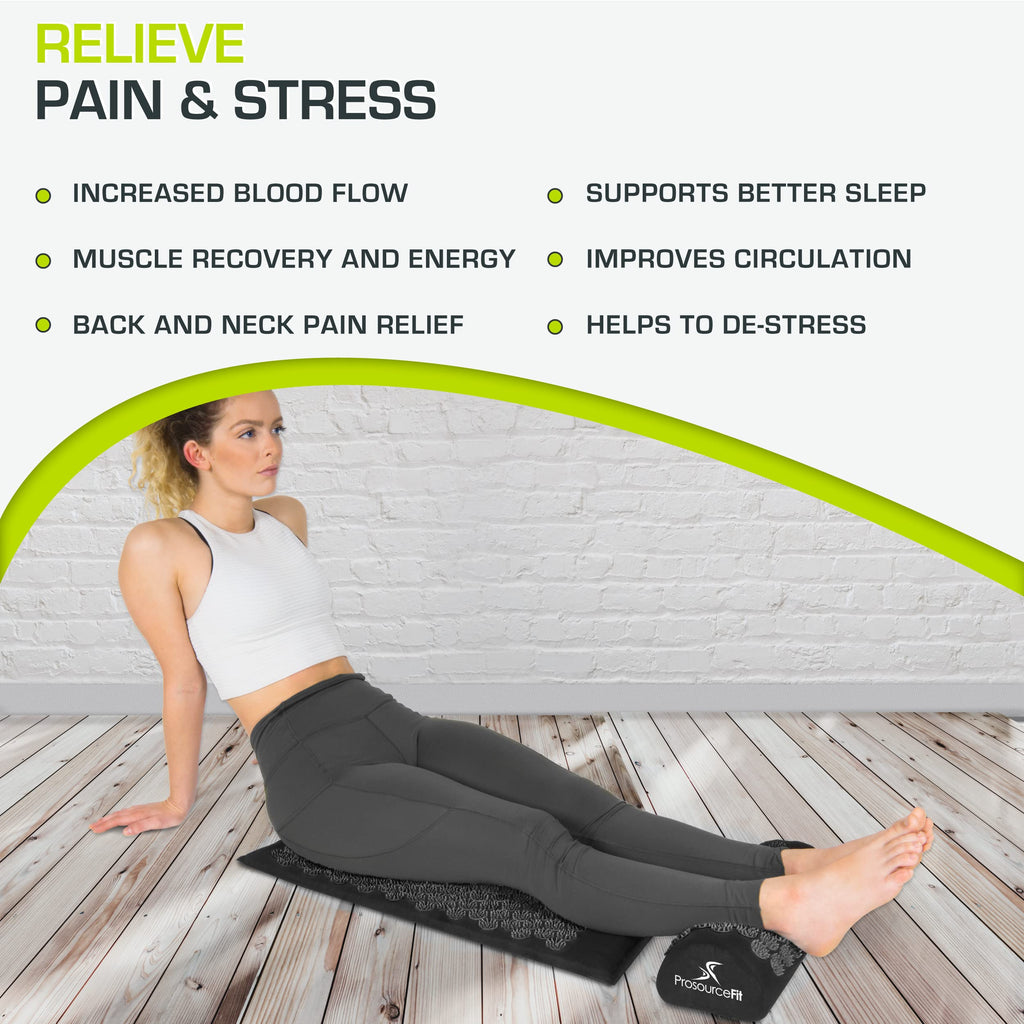 ProsourceFit Acupressure Mat and Pillow Set for Pain Relief

