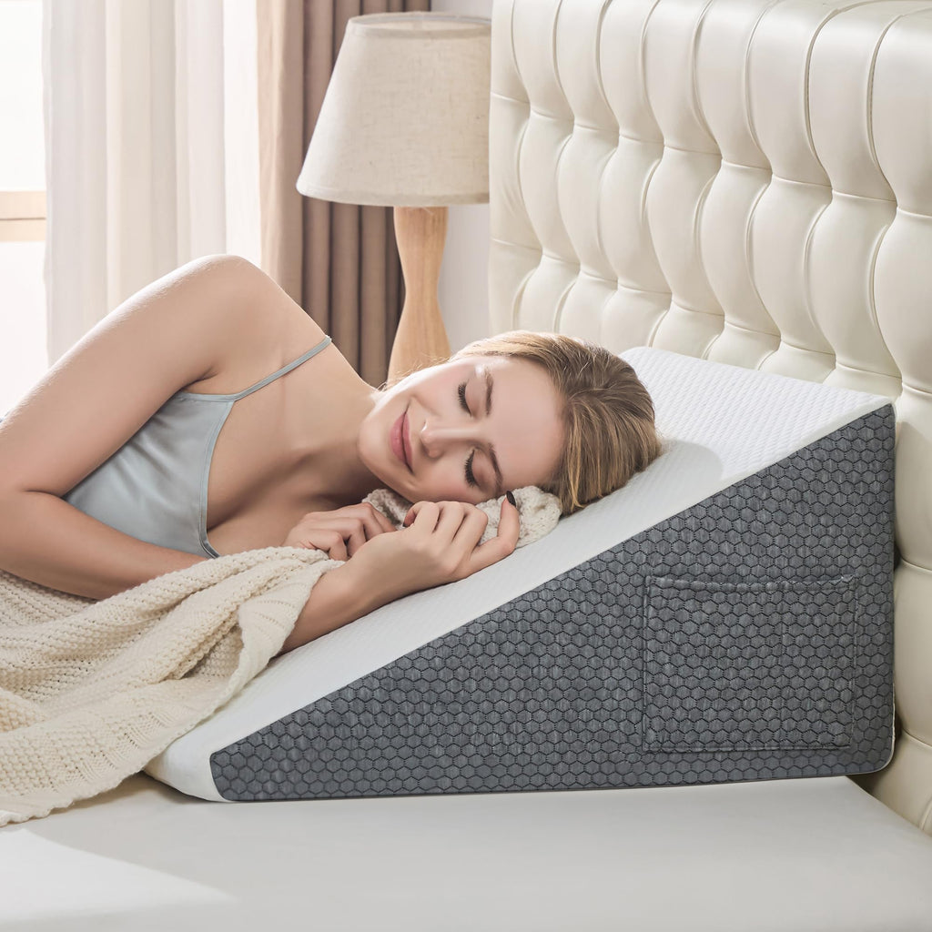 Yojoker Memory Foam Wedge Pillow for Sleeping & Bed Rest

