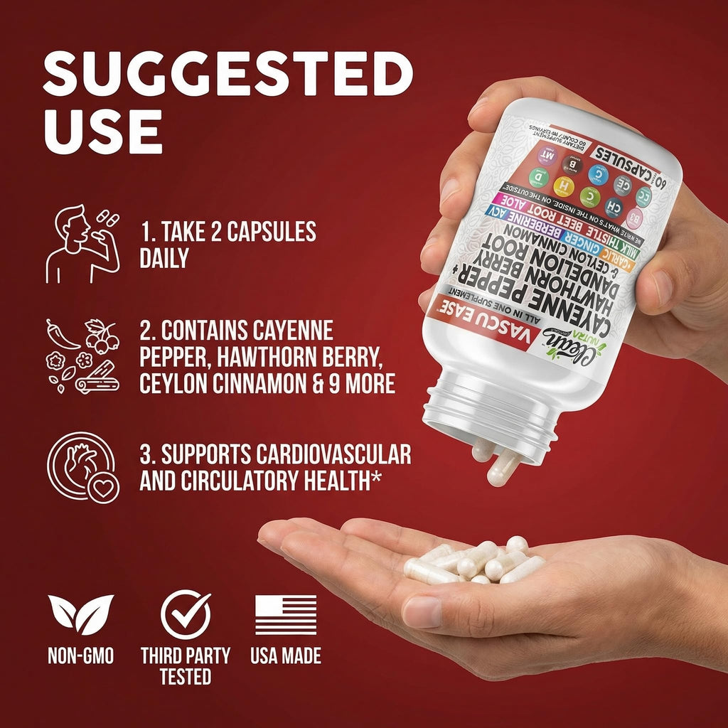 Vascu Ease Capsules by Clean Nutra | All-in-One Wellness

