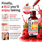 NUSAVA Vitamin B12 Liquid Drops | 5-in-1 Sublingual B Complex

