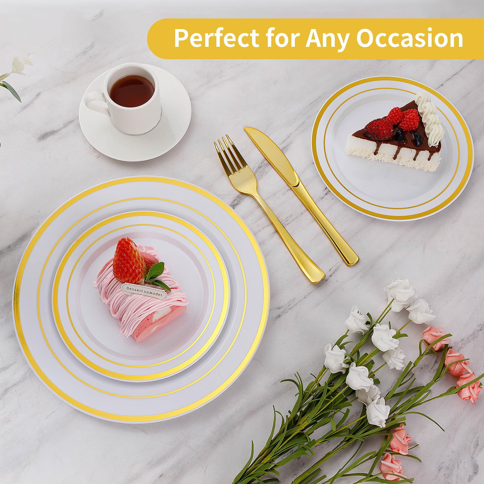 Goodluck Heavy-Duty Disposable Plastic Plates

