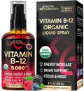 USDA Organic Vitamin B12 Sublingual Methylcobalamin 5000 mcg
