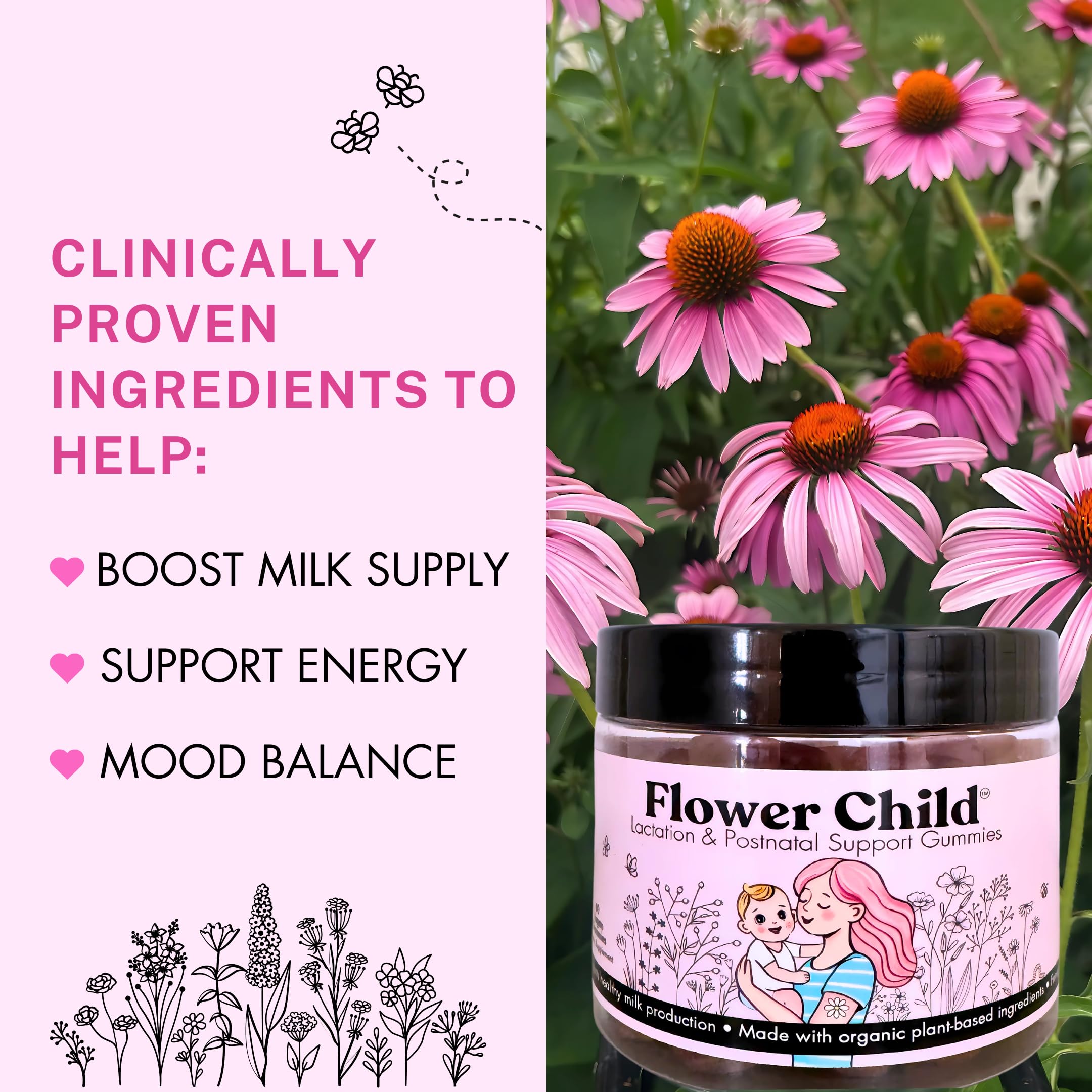 Flower Child Lactation Gummies for Milk Production

