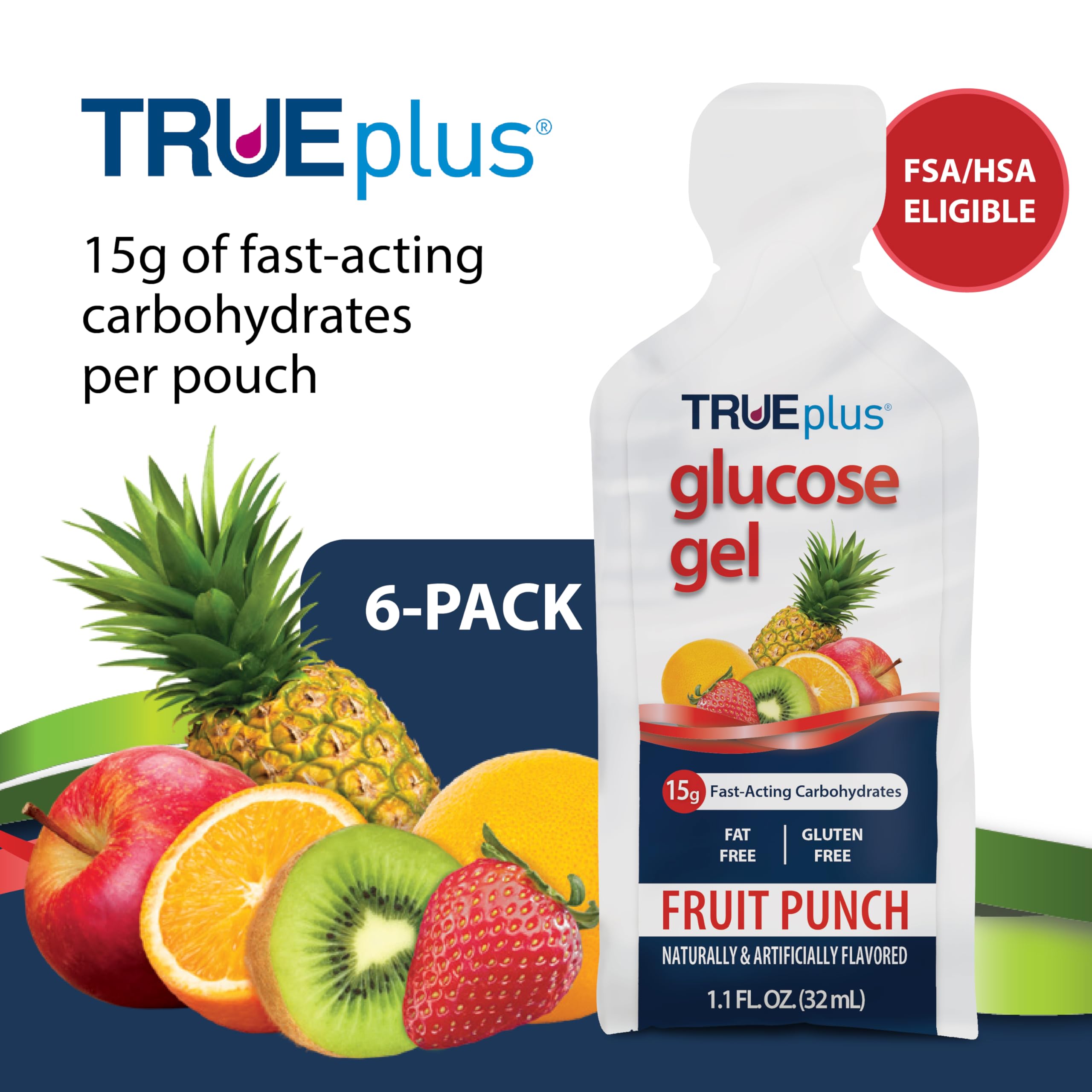 TRUEplus Glucose Gel Pouch – Fast-Acting Carbs, Gluten Free

