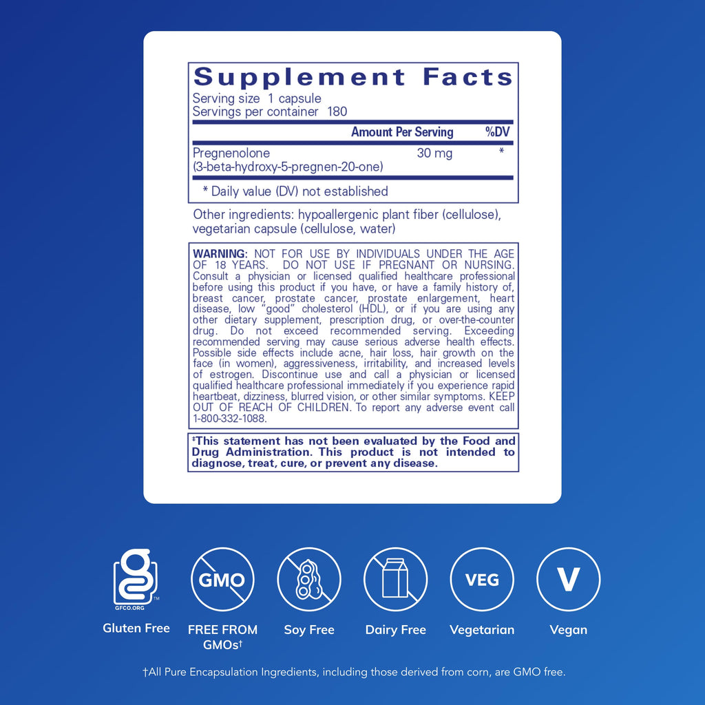 Pure Encapsulations Pregnenolone Hormone Support

