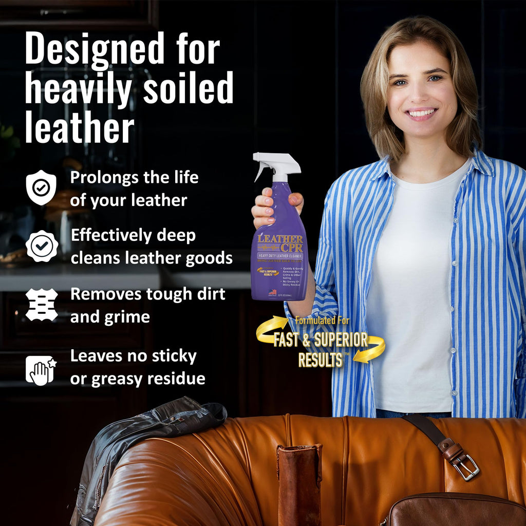 Leather CPR Heavy Duty Leather Cleaner | Deep Cleaning for Leather

