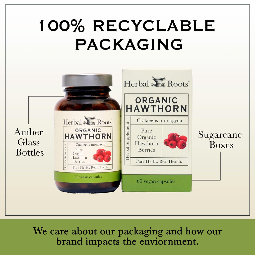 Hawthorn Berry Capsules | Herbal Roots Organic Heart Support

