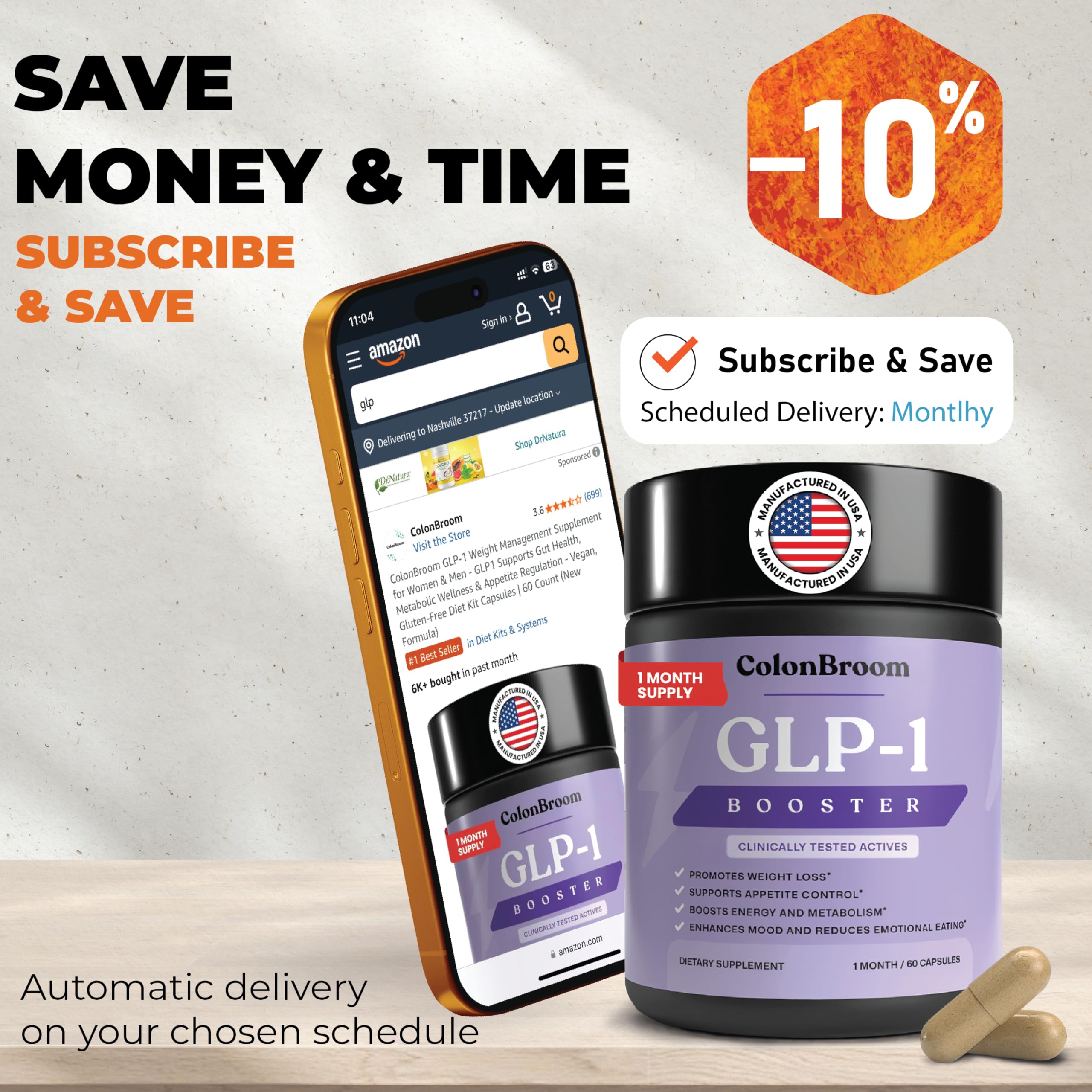 ColonBroom GLP-1 Weight Management Capsules - Vegan

