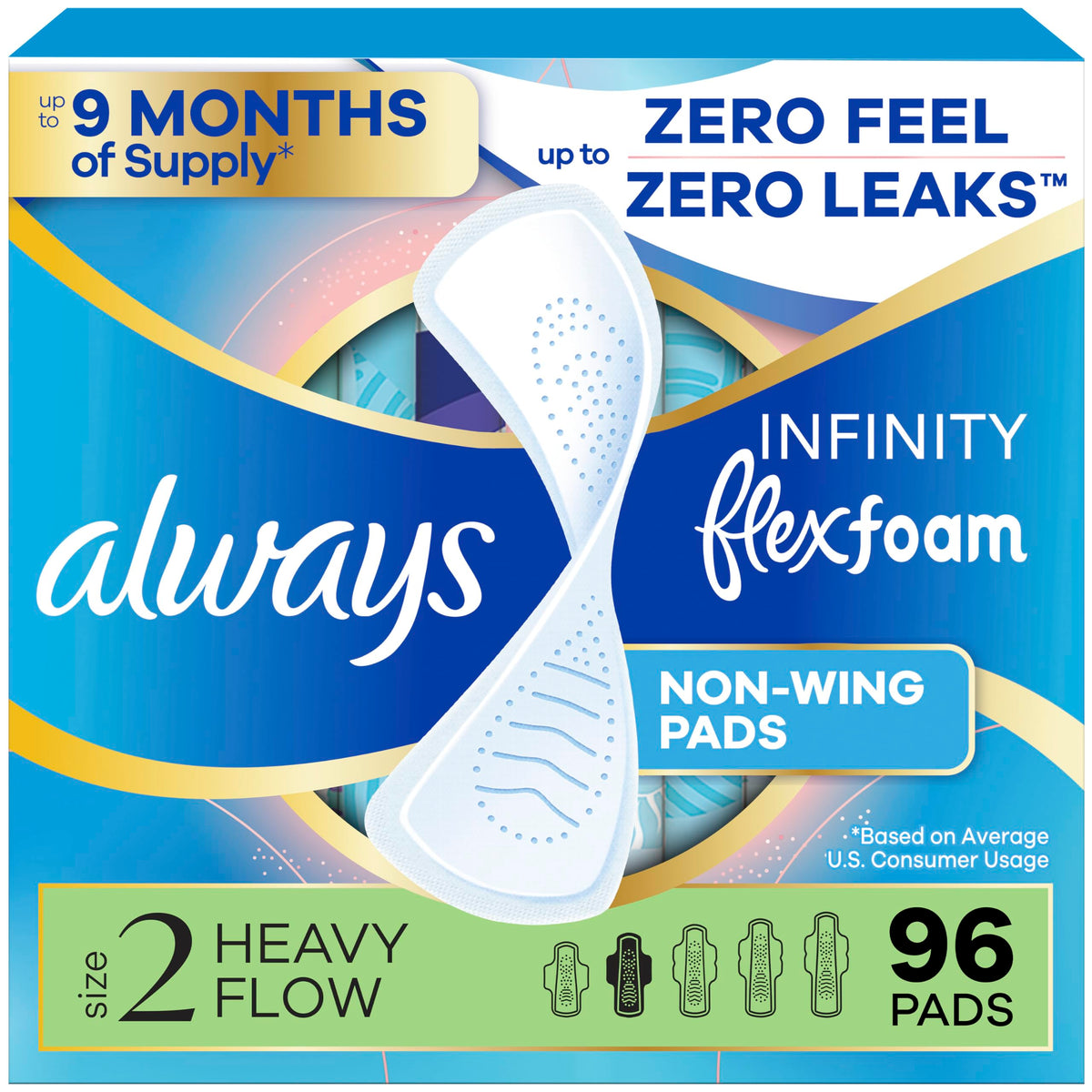 Always Infinity FlexFoam Pads for Women